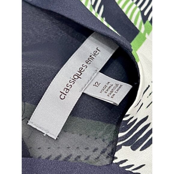 CLASSIQUES ENTIER Paradise print silk v-neck dress Women's Size12 NWT - Picture 10 of 12